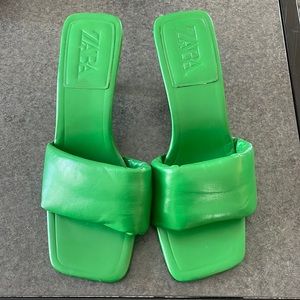Zara green heels